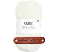 Rico Design BASIC SOFT ACRYL DK NATUR Premium Wolle 50g Weiches Allroundgarn für Kleidung Wohndeko Bastelideen und saisonale Farbprojekte mit mySearose Label