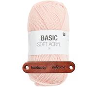 Rico Design BASIC SOFT ACRYL DK PUDER Premium Wolle 50g Weiches Allroundgarn für Kleidung Wohndeko Bastelideen und saisonale Farbprojekte mit mySearose Label