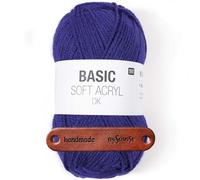 Rico Design BASIC SOFT ACRYL DK ROYALBLAU Premium Wolle 50g Weiches Allroundgarn für Kleidung Wohndeko Bastelideen und saisonale Farbprojekte mit mySearose Label
