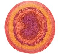 Rico Design Bobbel Creative Alpaca Degrade Lucky 8 Farbverlaufs-Alpakawolle Rot (4), 200 g Wolle zum Häkeln oder Stricken