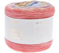 Rico Design Bobbel Farbverlauf Creative Cotton Degrade Lucky 8 multicolor (11), 200g Farbverlaufswolle zum Häkeln oder Stricken