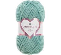 Rico Design Häkelwolle Strickgarn Chenillove – hochwertige Chenille zum Stricken & Häkeln, Türkis