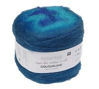 Essentials Super Kid Mohair Loves Silk Colourlove von Rico Design, Türkis, aus Mohair