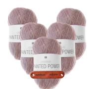 Rico Design Creativ Painted Power 02 terra Premium Wolle 5 x 100g Farbverlaufsgarn für weiche Schals Tücher Pullover Mützen und kreative Strick Häkelprojekte mit mySearose Label