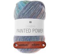 Rico Design Creativ Painted Power 04 skies Premium Wolle 100g Farbverlaufsgarn für weiche Schals Tücher Pullover Mützen und kreative Strick Häkelprojekte mit mySearose Label
