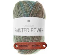 Rico Design Creativ Painted Power 06 aqua Premium Wolle 100g Farbverlaufsgarn für weiche Schals Tücher Pullover Mützen und kreative Strick Häkelprojekte mit mySearose Label