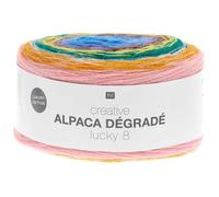 Bobbel Alpaka Wolle Farbverlauf Rico Creative Alpaca Degrade Lucky 8 retro (3), 200g Farbverlaufswolle zum Häkeln oder Stricken