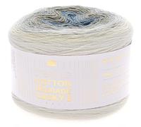 Rico Design Creative, Baumwollgarn mit Farbverlauf Lucky 8, cremefarben/grau