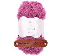 Rico Design CREATIVE BUBBLE 17 LILA Premium Wolle 50g Schwammgarn für kreative Häkelideen Spül und Badeschwämme Streifenoptik Neon Akzente Weihnachtsdeko mit mySearose Label