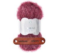 Rico Design CREATIVE BUBBLE 44 ROTE BEETE Premium Wolle 50g Schwammgarn für kreative Häkelideen Spül und Badeschwämme Streifenoptik Neon Akzente Weihnachtsdeko mit mySearose Label