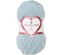 Rico Design Strickgarn Creative Chenillove – Velours-Knäuel 100 g, Hellblau