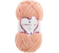 Rico Design Häkel- & Strickgarn Chenillove – hochwertige Chenillewolle – Lachs
