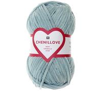 Rico Design Creative Chenillove Strickgarn, 100 g, Hellblau