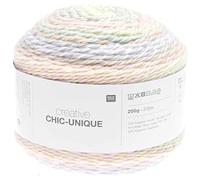 Rico Design Creative Chic-Unique Bobbel Farbverlaufswolle Nadelstärke 6 mm zum Stricken und Häkeln, 200g (13 spring)