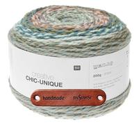 Rico Design CREATIVE CHIC-UNIQUE DUSTY Premium Wolle 200g Bulky Farbverlaufsgarn für kreative Mode und Wohnideen mit mySearose Label