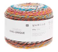 Rico Design Farbverlaufswolle Creative Chic-Unique – zum Häkeln oder Stricken – #11 Rainbow