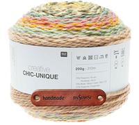 Rico Design CREATIVE CHIC-UNIQUE TERRA Premium Wolle 200g Bulky Farbverlaufsgarn für kreative Mode und Wohnideen mit mySearose Label