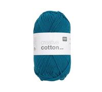 Rico-Design Verlag »Creative Cotton aran« Häkelwolle, 85 m, Ozeanblau