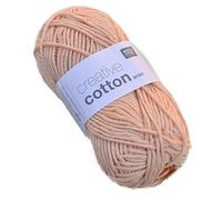 Rico Design Creative Cotton aran 50 g ca. 85 m Wolle Wollschnur Häkelwolle Häkeln Basteln Knäuel Puder
