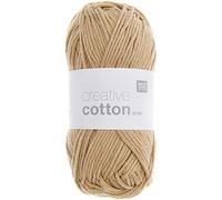 Rico Design Creative Cotton aran 50 g ca. 85 m Wolle Wollschnur Häkelwolle Häkeln Basteln Knäuel Camel Camel