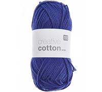 Rico Design Creative Cotton aran Häkelgarn 8-fädig 50g 85m Nadelstärke 4,0-5,0 Ganzjährig 100% Baumwolle Waschbar bis 60°C Veilchen