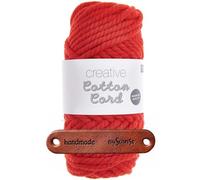 Rico Design CREATIVE COTTON CORD ROT Premium Wolle 130g Makrameegarn für Wandbehänge Taschen und Wohnideen mit mySearose Label