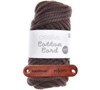 Rico Design CREATIVE COTTON CORD SCHOKOLADE Premium Wolle 130g Makrameegarn für Wandbehänge Taschen und Wohnideen mit mySearose Label