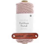 Rico Design CREATIVE COTTON CORD SKINNY 007 SILBERGRAU Premium Wolle 190g Feine Makrameegarn für stilvolle DIY Projekte und moderne Dekorationen mit mySearose Label