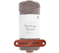 Rico Design CREATIVE COTTON CORD SKINNY 008 TAUPE Premium Wolle 190g Feine Makrameegarn für stilvolle DIY Projekte und moderne Dekorationen mit mySearose Label