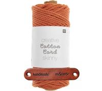Rico Design CREATIVE COTTON CORD SKINNY 009 ORANGE Premium Wolle 190g Feine Makrameegarn für stilvolle DIY Projekte und moderne Dekorationen mit mySearose Label