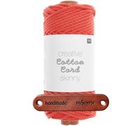 Rico Design CREATIVE COTTON CORD SKINNY 011 ROT Premium Wolle 190g Feine Makrameegarn für stilvolle DIY Projekte und moderne Dekorationen mit mySearose Label