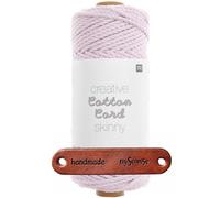 Rico Design CREATIVE COTTON CORD SKINNY 012 FLIEDER Premium Wolle 190g Feine Makrameegarn für stilvolle DIY Projekte und moderne Dekorationen mit mySearose Label