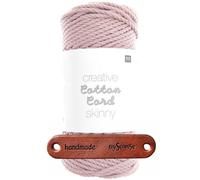 Rico Design CREATIVE COTTON CORD SKINNY 013 ALTROSA Premium Wolle 190g Feine Makrameegarn für stilvolle DIY Projekte und moderne Dekorationen mit mySearose Label