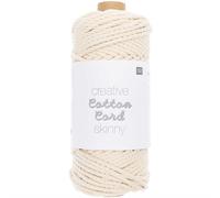 Rico Design Creative Cotton Cord skinny Makramee-Garn Natur