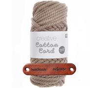 Rico Design CREATIVE COTTON CORD TAUPE Premium Wolle 130g Makrameegarn für Wandbehänge Taschen und Wohnideen mit mySearose Label