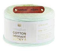 Rico Design CREATIVE COTTON DÉGRADÉ LUCKY 8 ALOE Premium Wolle 200g Weiches Farbverlaufsgarn für stilvolle Accessoires und Lieblingsstücke Ombreeffekt mit mySearose Label