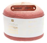 Rico Design CREATIVE COTTON DÉGRADÉ LUCKY 8 APRICOT Premium Wolle 200g Weiches Farbverlaufsgarn für stilvolle Accessoires und Lieblingsstücke Ombreeffekt mit mySearose Label