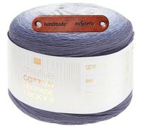 Rico Design CREATIVE COTTON DÉGRADÉ LUCKY 8 DENIM Premium Wolle 200g Weiches Farbverlaufsgarn für stilvolle Accessoires und Lieblingsstücke Ombreeffekt mit mySearose Label