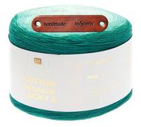 Rico Design CREATIVE COTTON DÉGRADÉ LUCKY 8 TÜRKIS Premium Wolle 200g Weiches Farbverlaufsgarn für stilvolle Accessoires und Lieblingsstücke Ombreeffekt mit mySearose Label