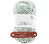 Rico Design CREATIVE COTTON DK MINT Premium Wolle 50g Baumwollgarn für kreative Lieblingsprojekte, Amigurumi, Accessoires und kreative Häkelideen mit mySearose Label