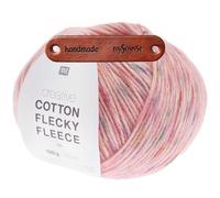 Rico Design CREATIVE COTTON FLECKY FLEECE DK 09 CANDY Premium Wolle 100g Fleeceoptik für moderne Kleidung und Accessoires flauschiges mit mySearose Label