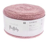 Rico Design Creative Fluffily altrosa (10), 150g Bobbel Flauschgarn Kuschelwolle zum Stricken oder Häkeln