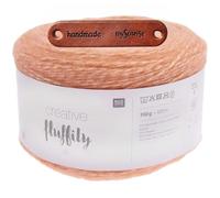 Rico Design CREATIVE FLUFFILY DK 09 LACHS Premium Wolle 150g Flauschiger Glitzerlook für elegante Outfits und besondere Anlässe mit mySearose Label