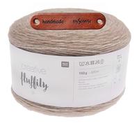 Rico Design CREATIVE FLUFFILY DK 11 STAUB Premium Wolle 150g Flauschiger Glitzerlook für elegante Outfits und besondere Anlässe mit mySearose Label