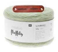Rico Design CREATIVE FLUFFILY DK 13 AQUA Premium Wolle 150g Flauschiger Glitzerlook für elegante Outfits und besondere Anlässe mit mySearose Label