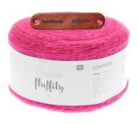 Rico Design CREATIVE FLUFFILY DK 16 PINK Premium Wolle 150g Flauschiger Glitzerlook für elegante Outfits und besondere Anlässe mit mySearose Label
