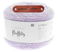 Rico Design CREATIVE FLUFFILY DK 17 FLIEDER Premium Wolle 150g Flauschiger Glitzerlook für elegante Outfits und besondere Anlässe mit mySearose Label