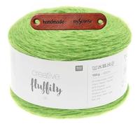 Rico Design CREATIVE FLUFFILY DK 18 GRASGRÜN Premium Wolle 150g Flauschiger Glitzerlook für elegante Outfits und besondere Anlässe mit mySearose Label