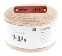 Rico Design CREATIVE FLUFFILY DK 19 HONIGMELONE Premium Wolle 150g Flauschiger Glitzerlook für elegante Outfits und besondere Anlässe mit mySearose Label