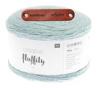 Rico Design CREATIVE FLUFFILY DK 21 HELLBLAU Premium Wolle 150g Flauschiger Glitzerlook für elegante Outfits und besondere Anlässe mit mySearose Label